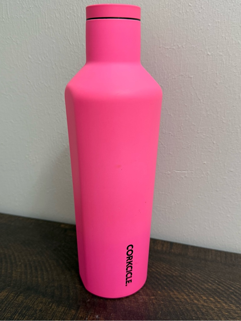 Corkcicle Neon Pink Stainless Water Bottle
